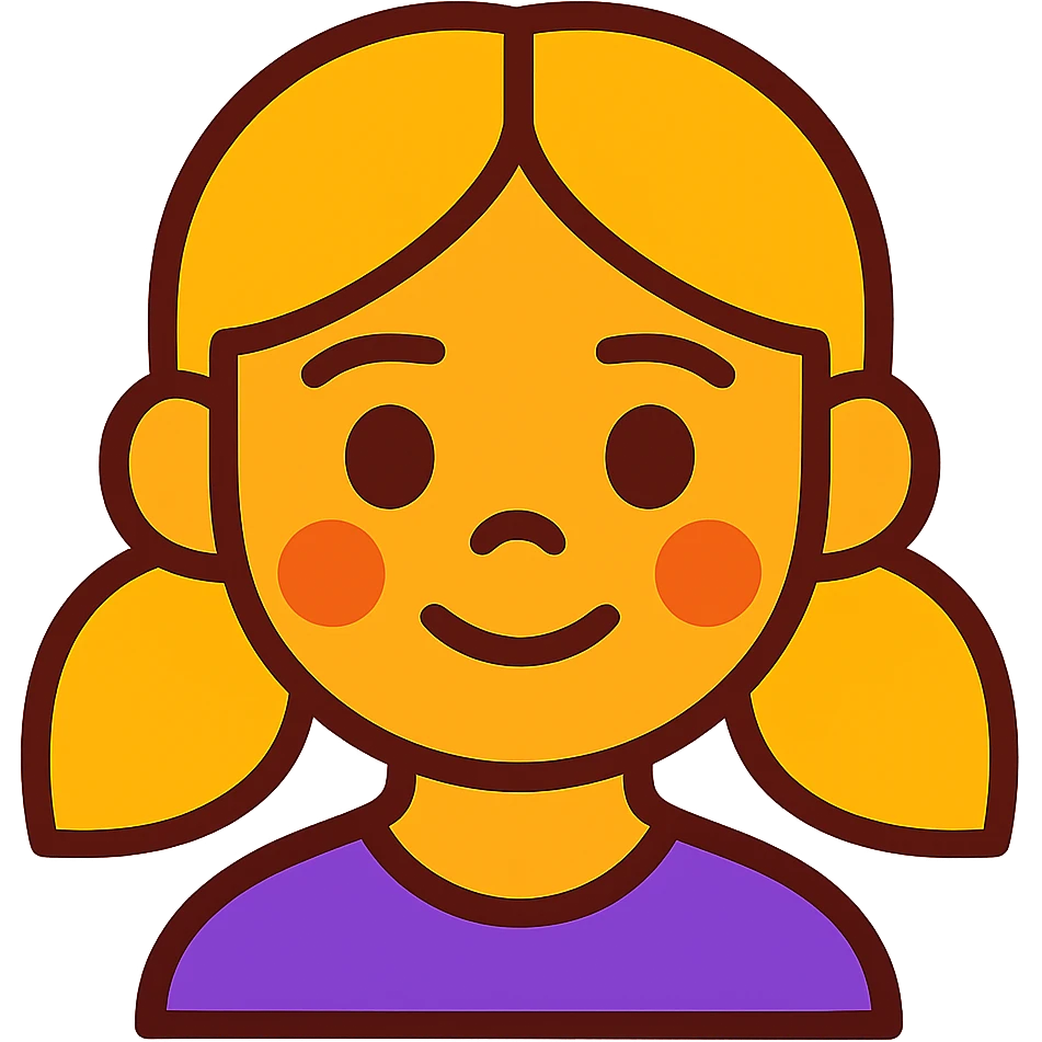 girl emoji vibrant toon style emoji