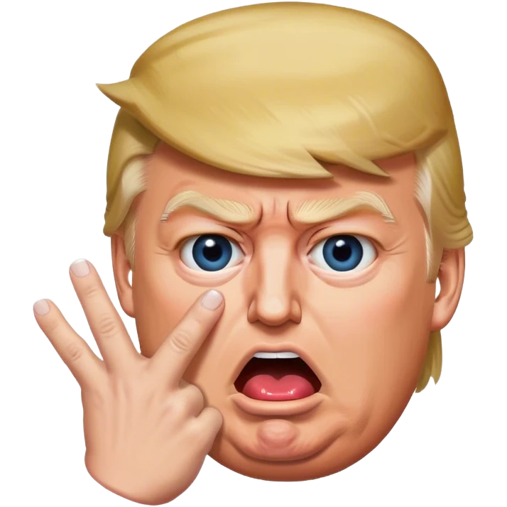 Trump throwing up emoji