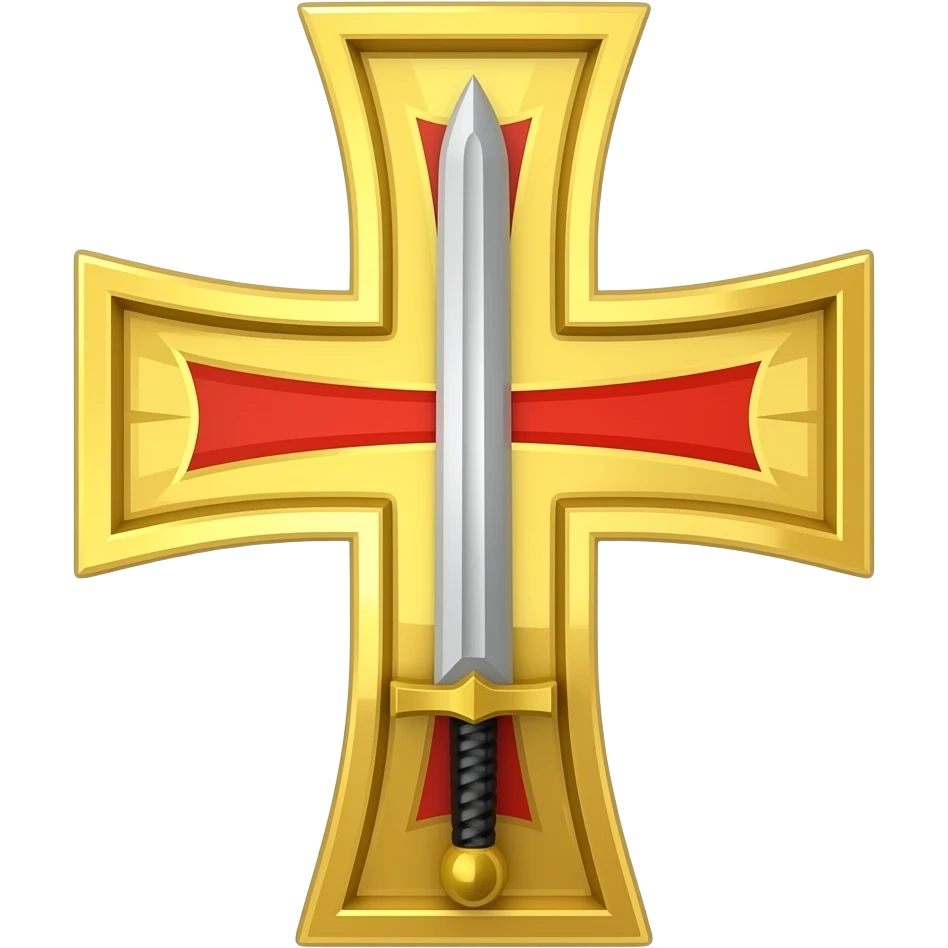 Templar cross with sword in middle emoji