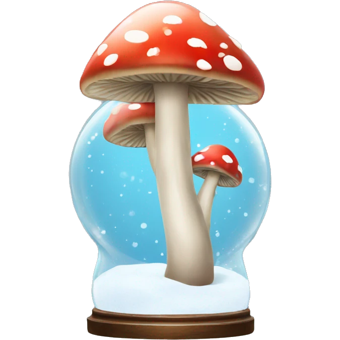 mushroom snow globe emoji