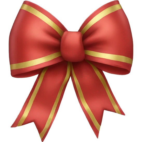 Christmas bow emoji