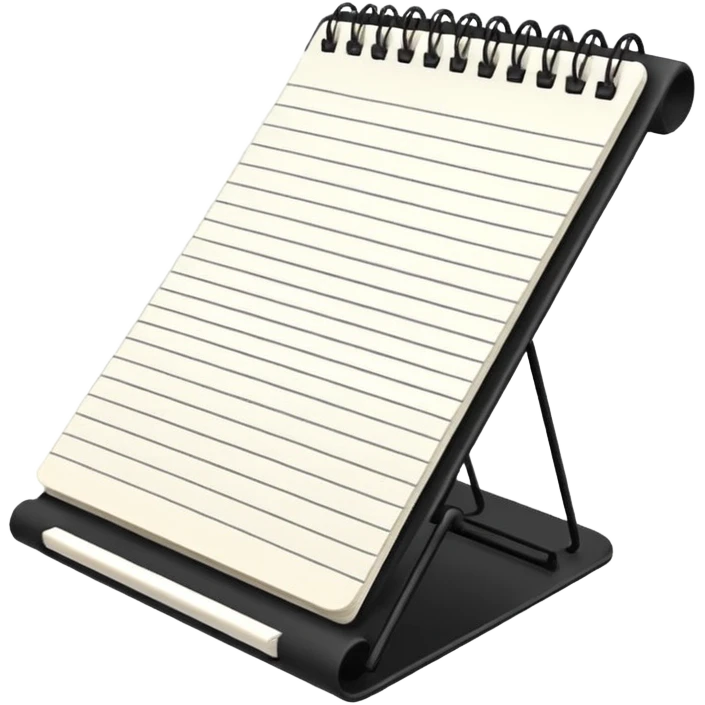 music notebook with stand emoji