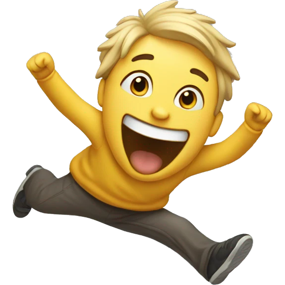 a very happy person jumping in the air emoji