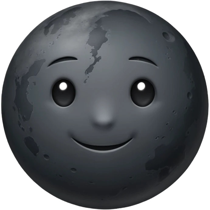 anthracite-colored New Moon emoji