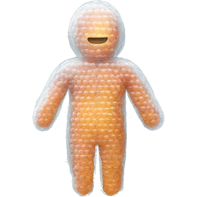 Human Body wrapped in bubble wrap emoji