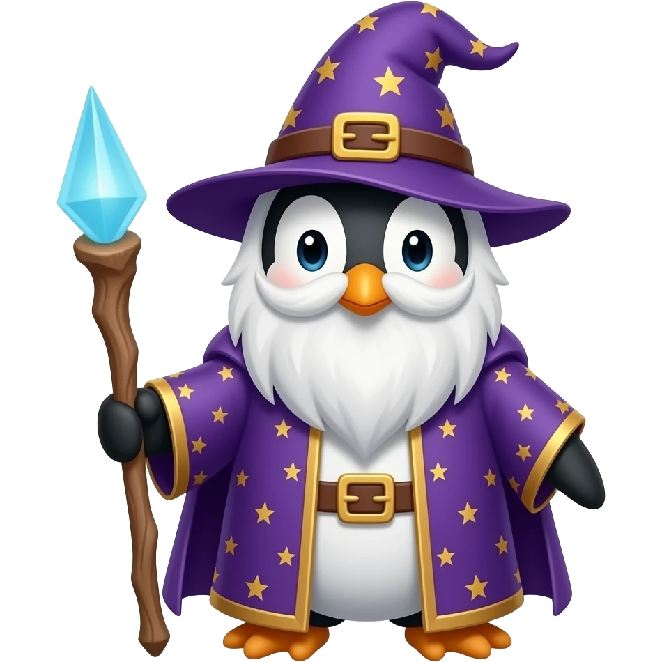 Penguin Wizard emoji