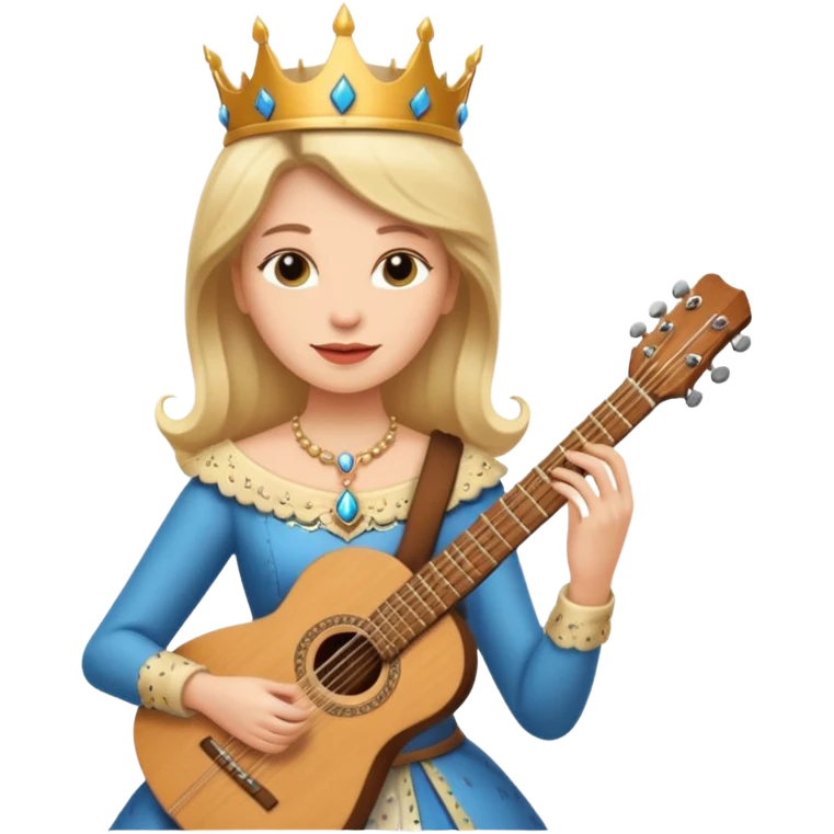 queen is playing on guitar emoji