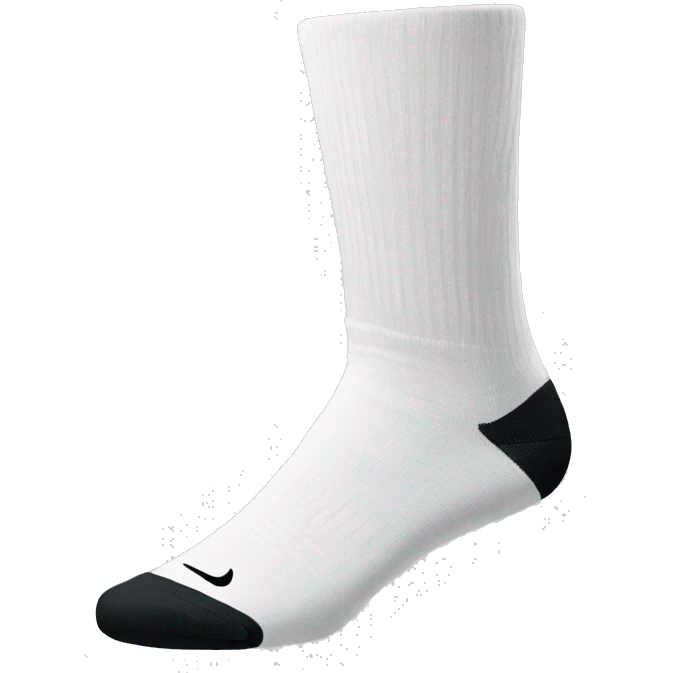 White and black  Nike socks emoji
