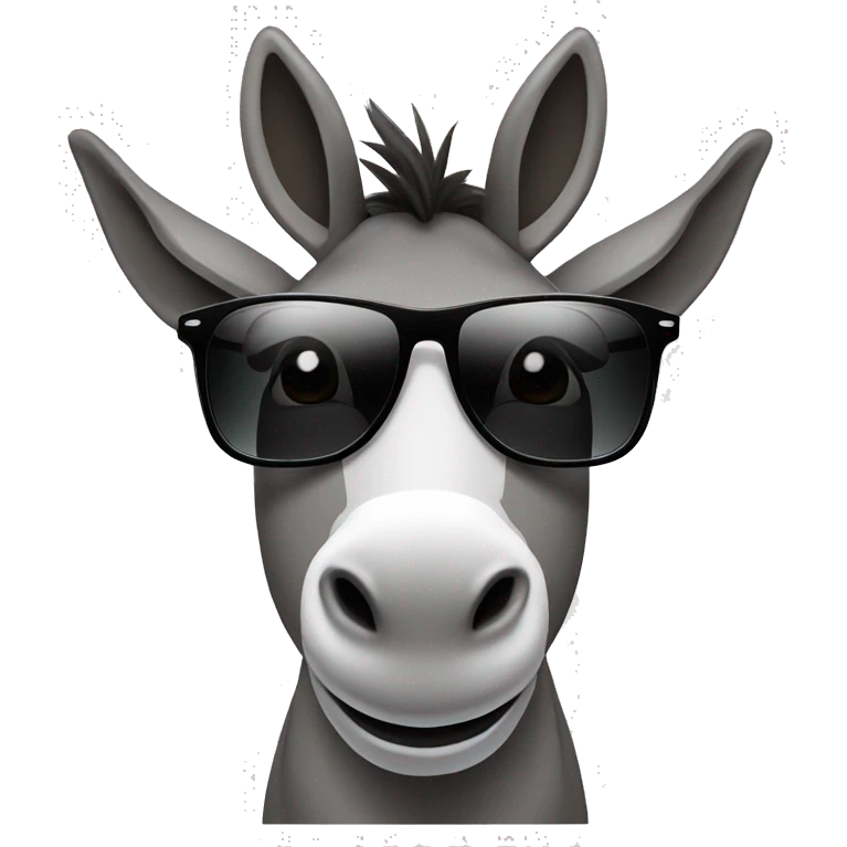 Donkey with sunglasses  emoji