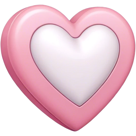 cœur blanc et rose  emoji
