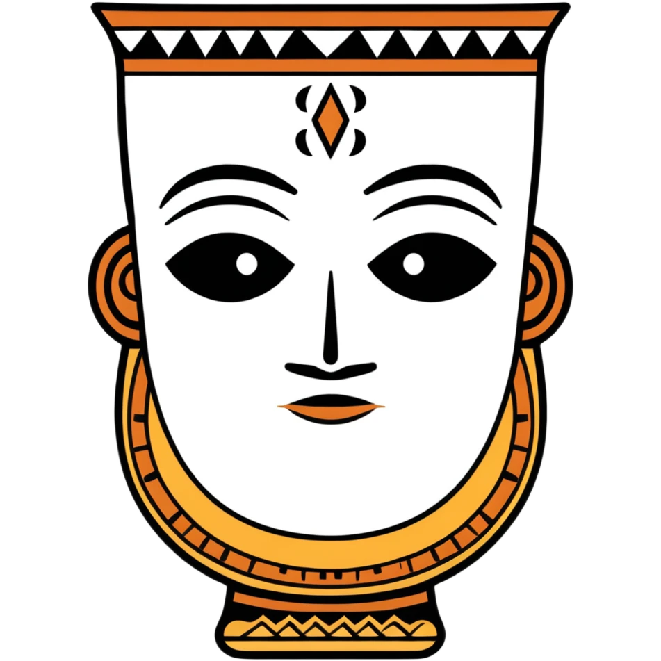 Moche ceramic portrait vessel emoji