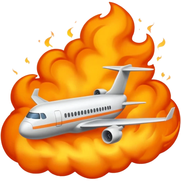 Airplane fuel fire emoji