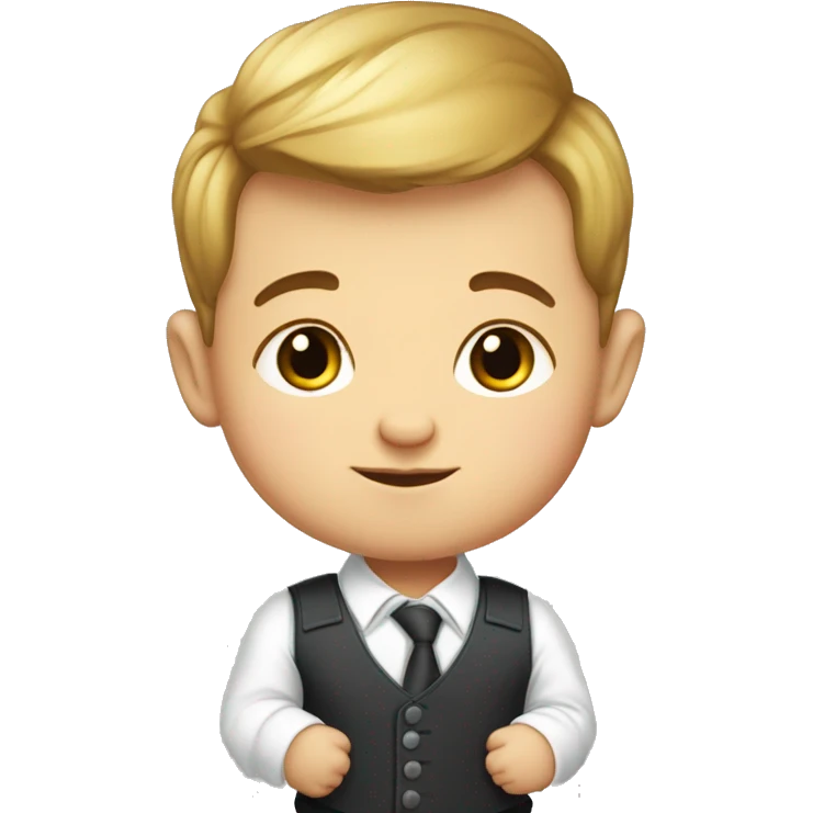 little baby boss, avec cheveux de bébé louis cartoon français emoji