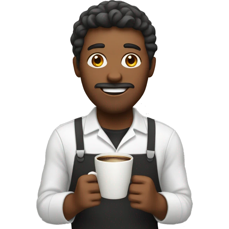 Barista HOLDING A CUP OF COFFEE emoji