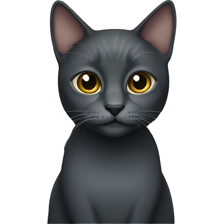 Dark grey female cat  emoji