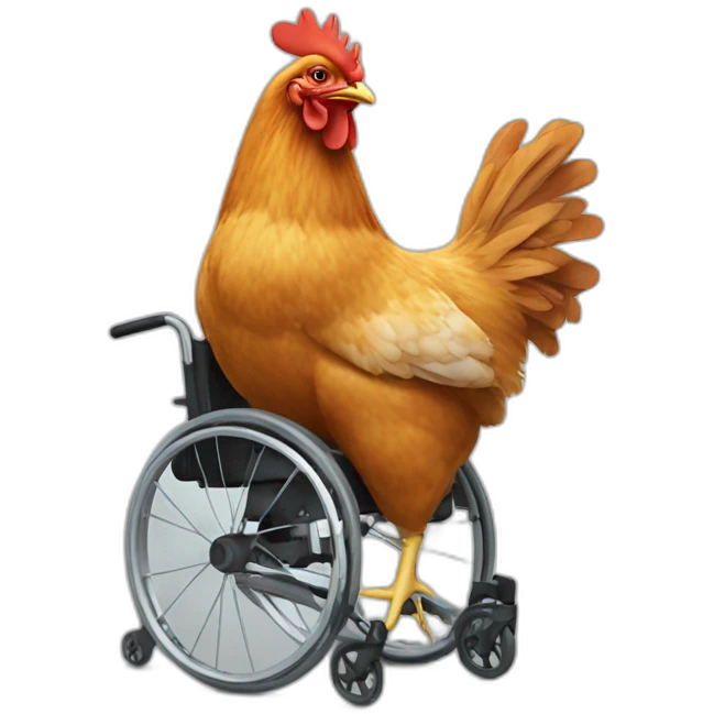 chicken on wheelchair emoji
