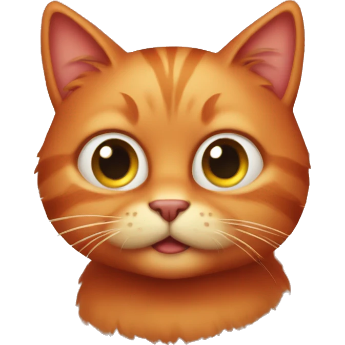 Red cat emoji