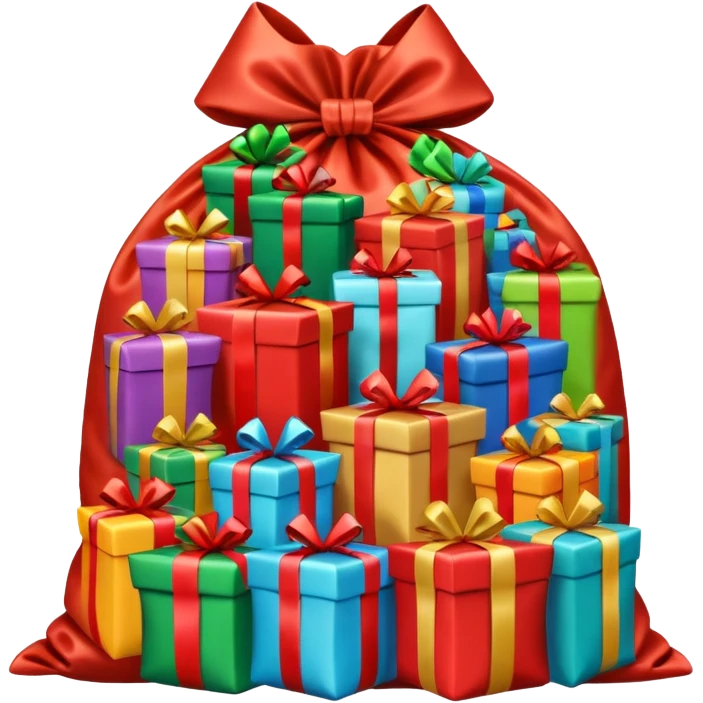 Christmas gift sack opened emoji