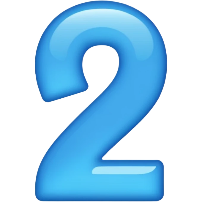 numero 2 azul emoji