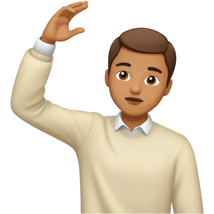 Personne qui fait un dab emoji