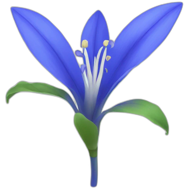 Flor azul emoji