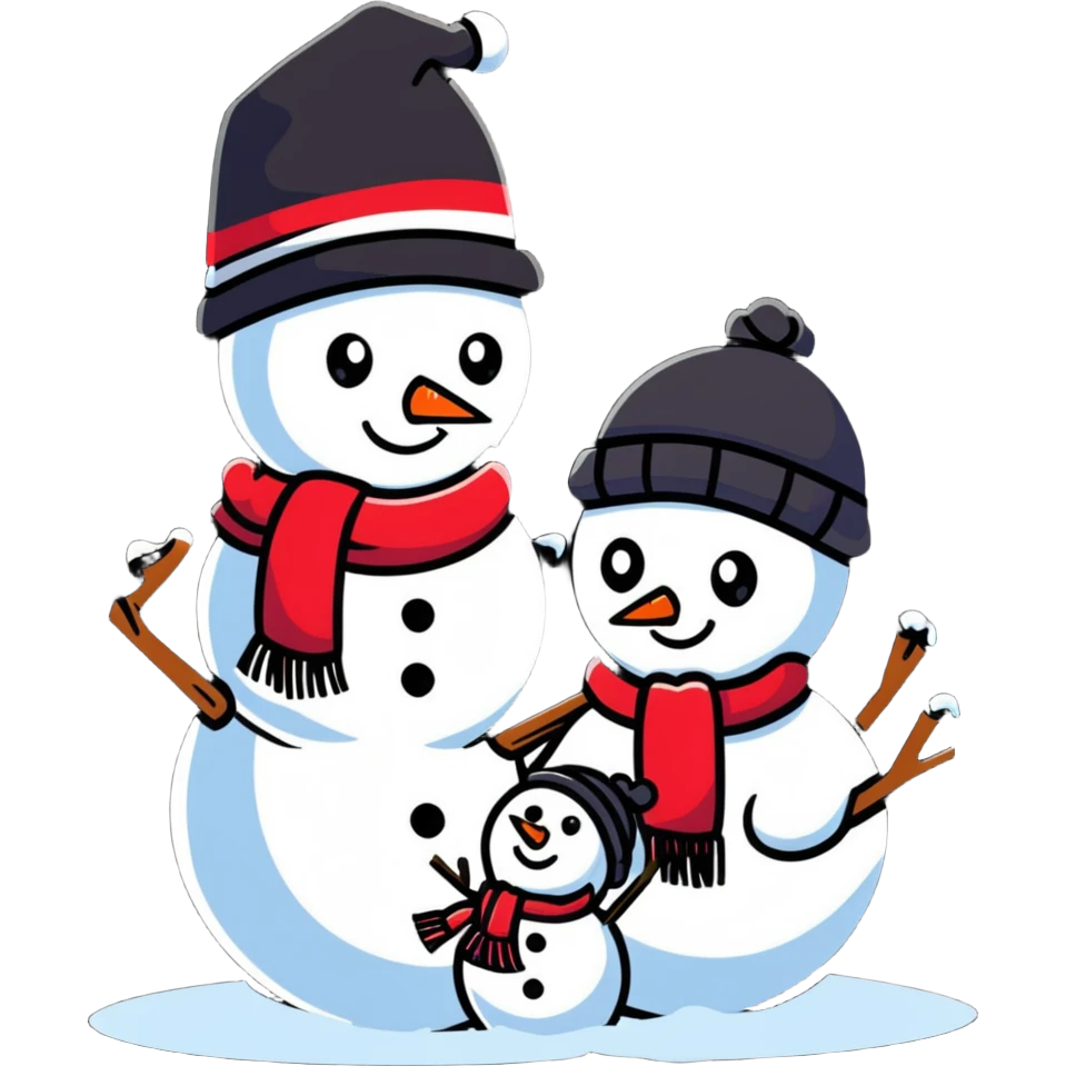 bright and playful kids building a snowman emoji
