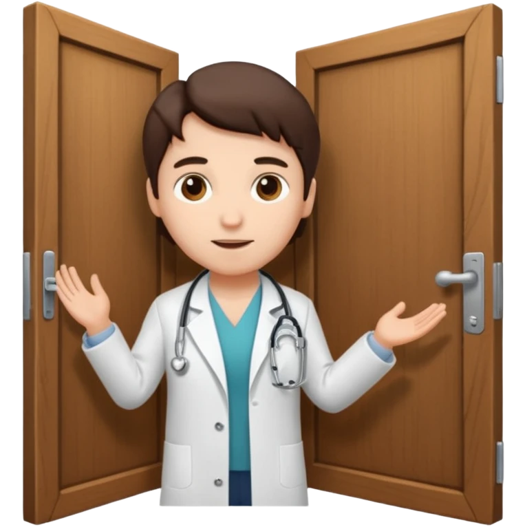 doctor opening a door emoji