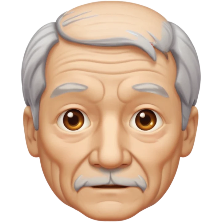 Realistic old man emoji