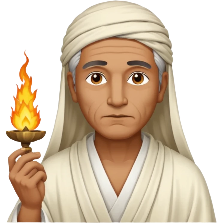 Calanus the Indian Sage in 327 BCE before a funeral pyre emoji