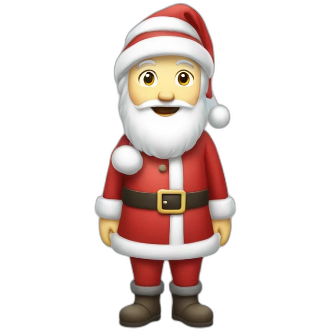 Full height Actively gesturing with hands pale skin Santa Claus in gray emoji