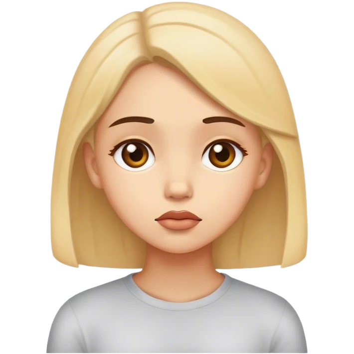 thinking girl
 emoji