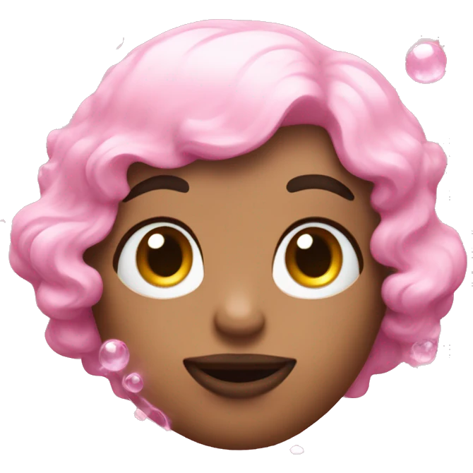 bubbles and sparkles with a pink hue emoji