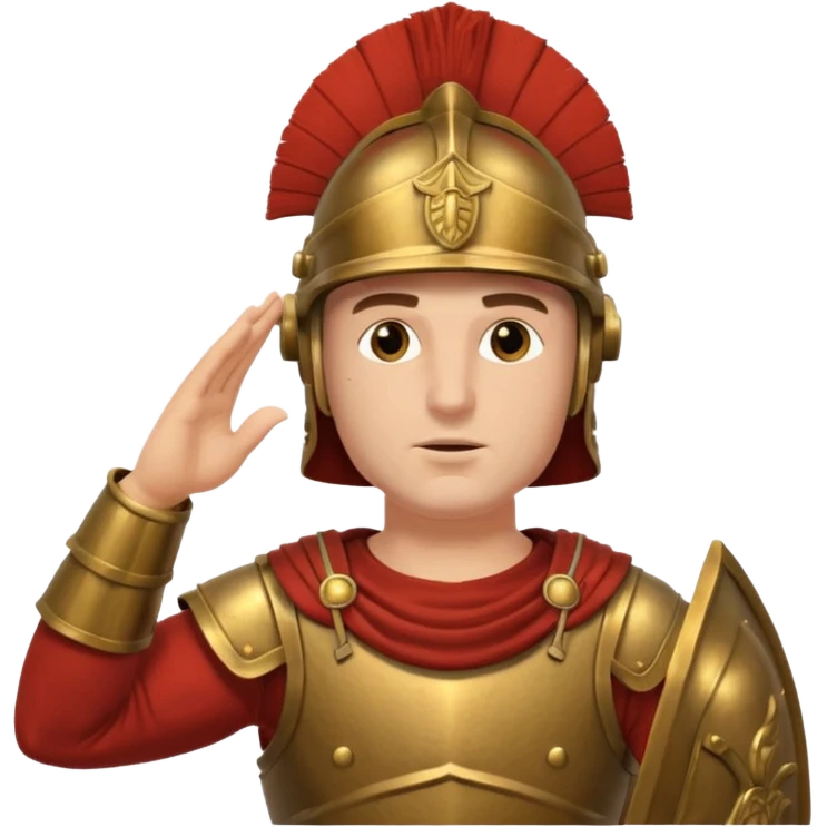 an ancient roman republic soldier saluting emoji