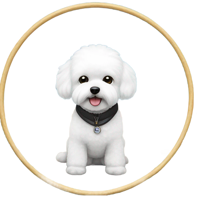 A world traveler Bichon Frise emoji