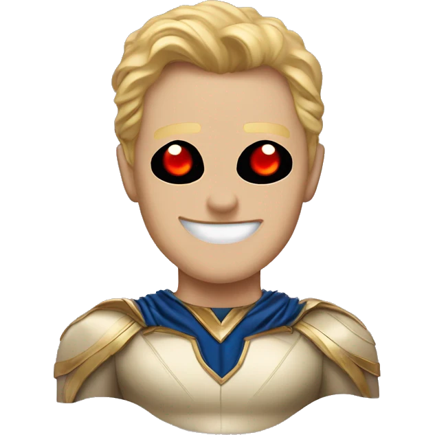super homelander from "the boys" series with red eyes  emoji