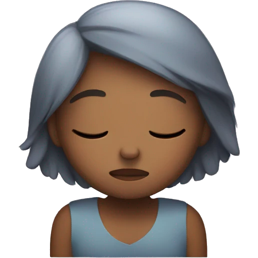 sleepy girl emoji