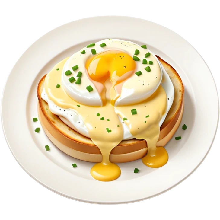 eggs benedict on sourdough bread  emoji