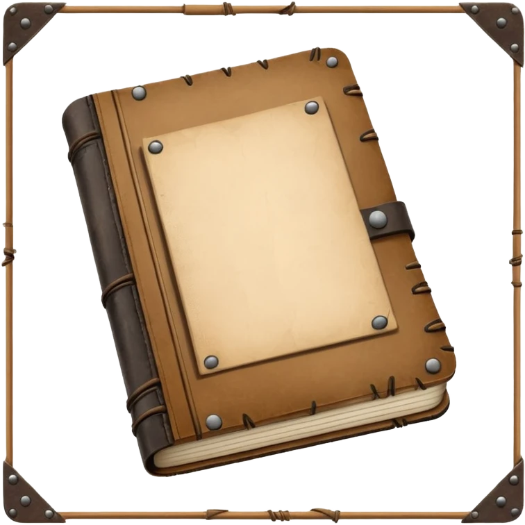 A beat up field notebook emoji