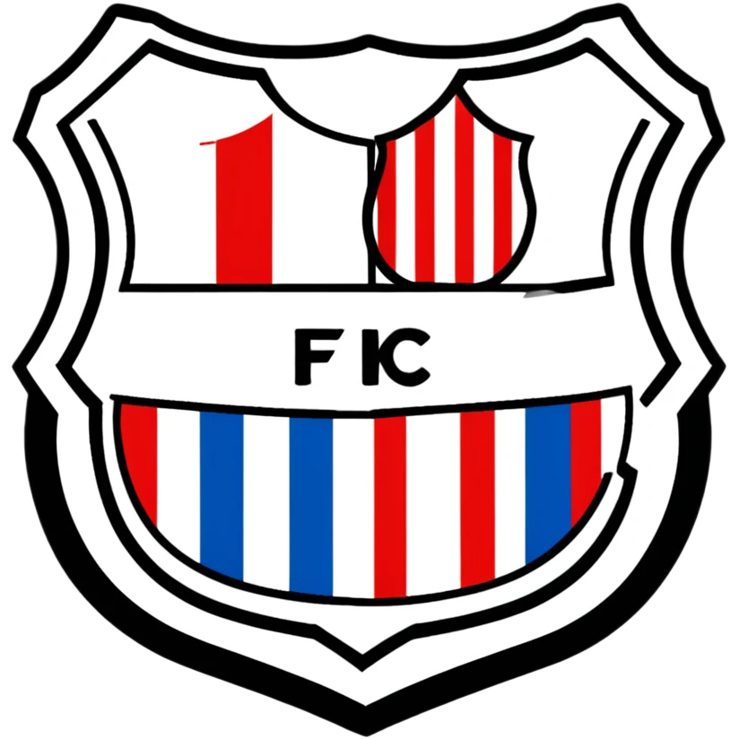 FC Barcelona logo, shield with blue and red stripes, football club emblem emoji