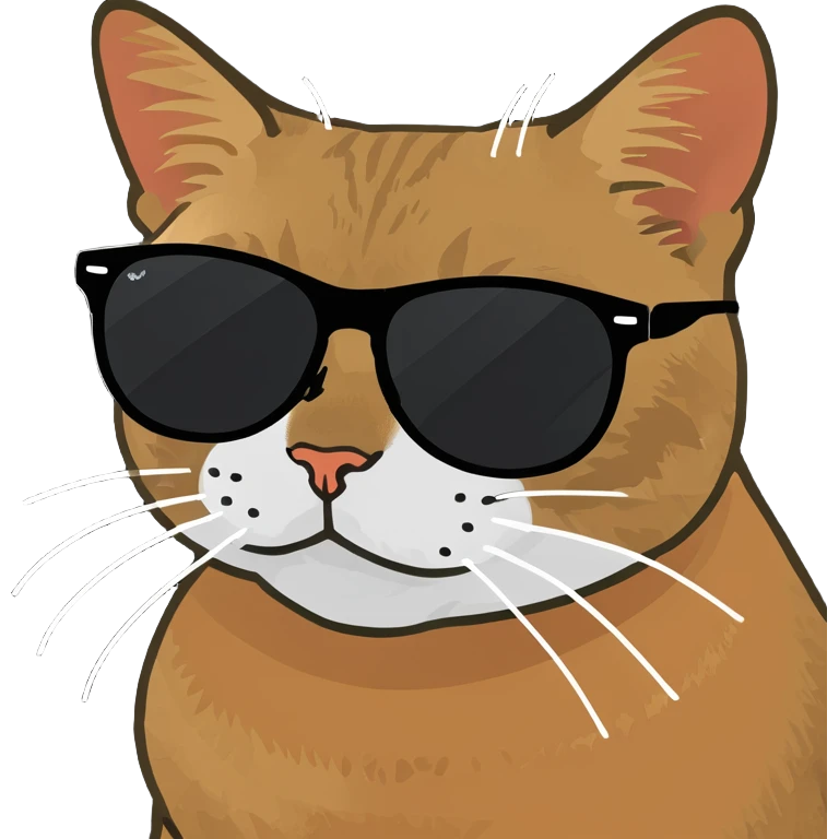 Cat with sunglasses emoji