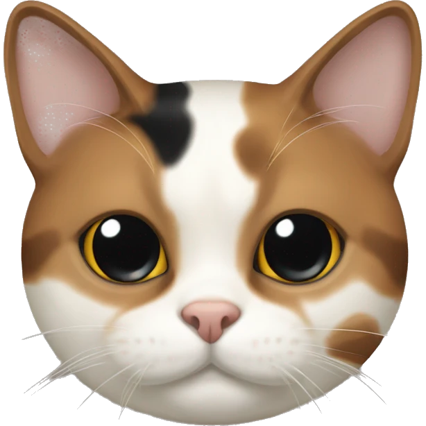Cabeza de gato gorda calico emoji