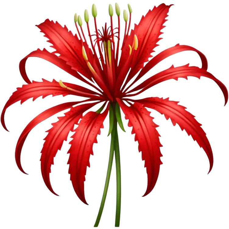 wilting red spider lily  emoji