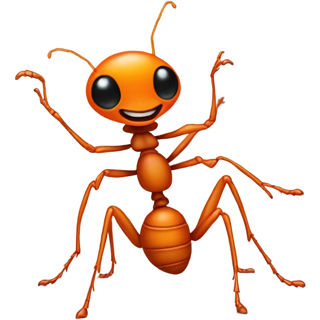 Orange ant dancing emoji