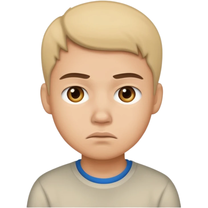 college student with annoyed face emoji