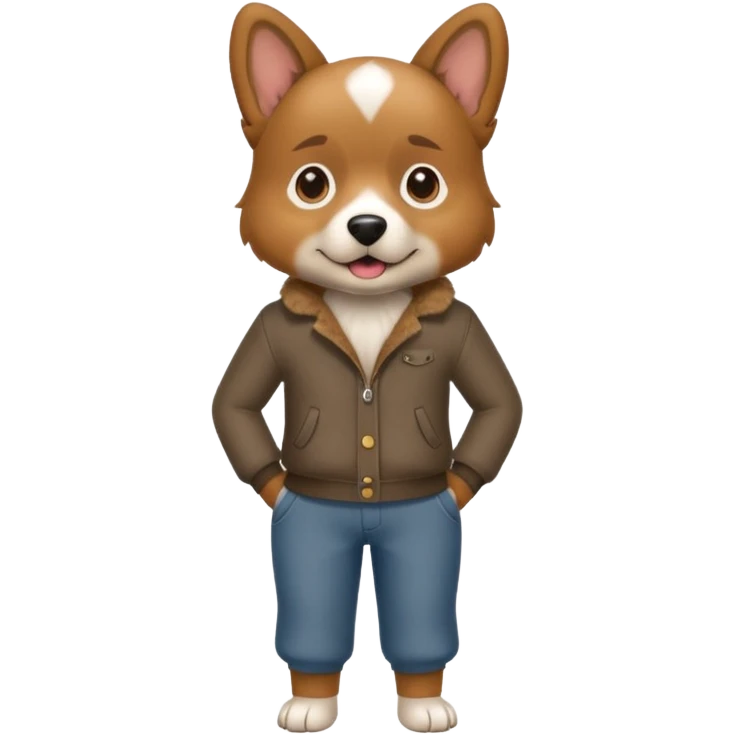 dog wearing pants  emoji