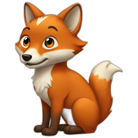 renard qui dit salut emoji