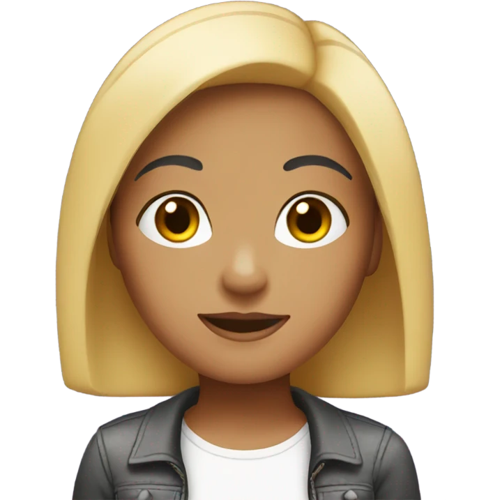 Girl with black bob emoji