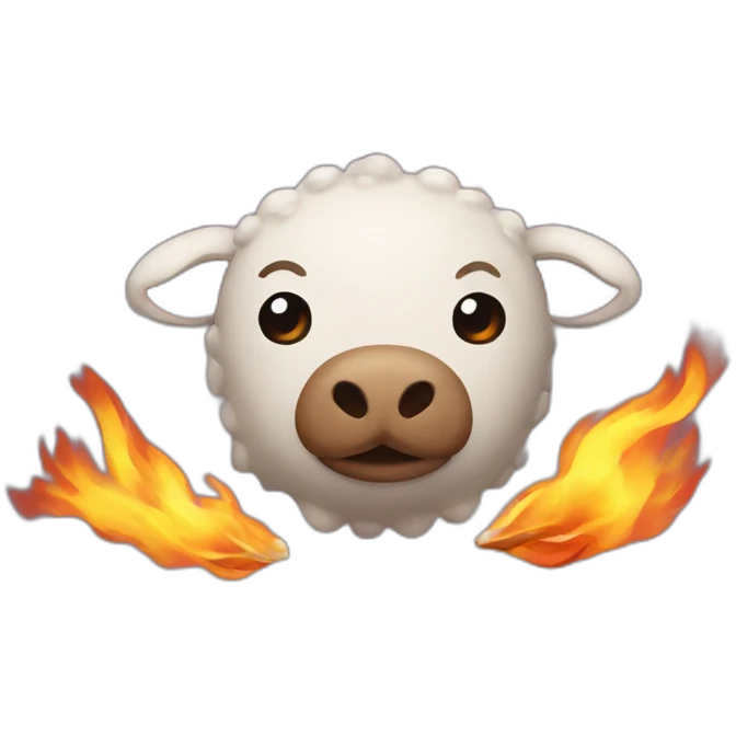 mutton spinning on fire emoji