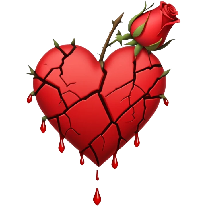 Put The Broken Heart Emoji And Wilted Rose Emoji In One Image emoji