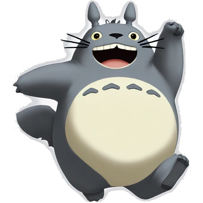 Totoro dancing emoji